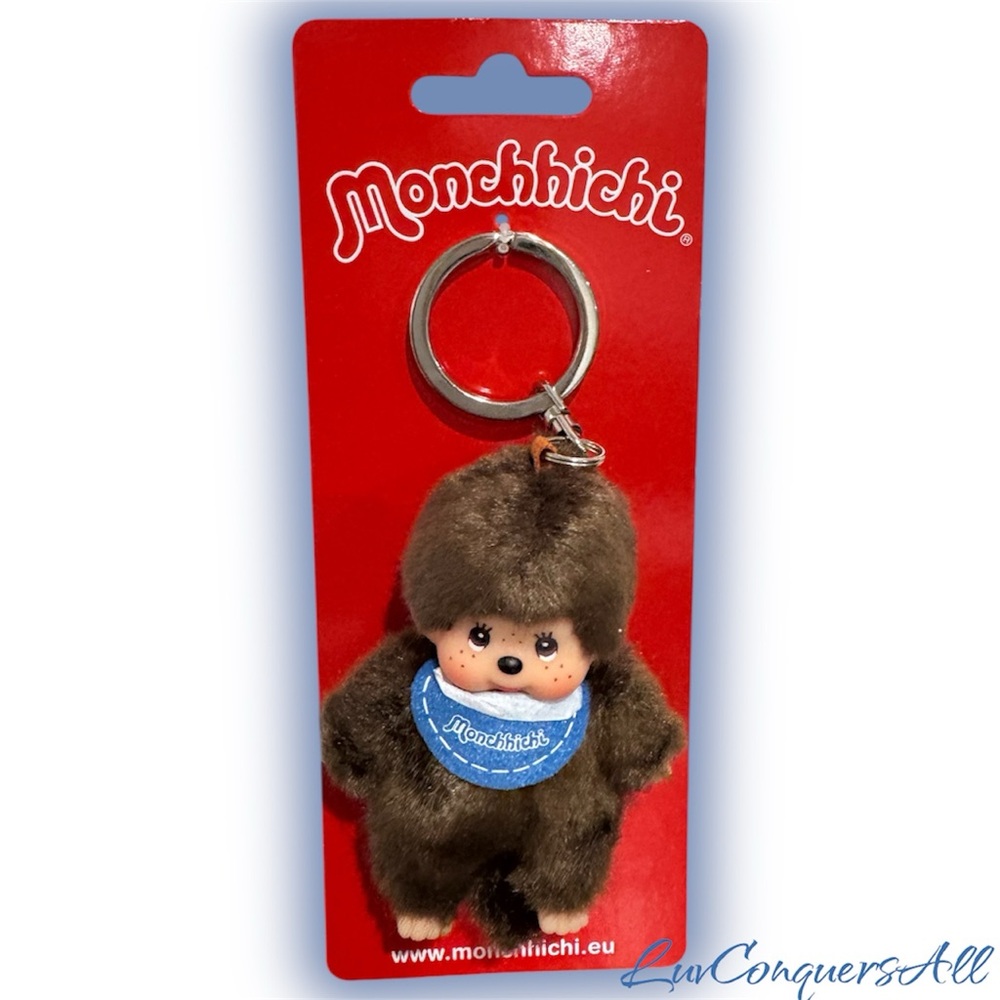 Monchhichi Blue 6 Inch Plush Keychain